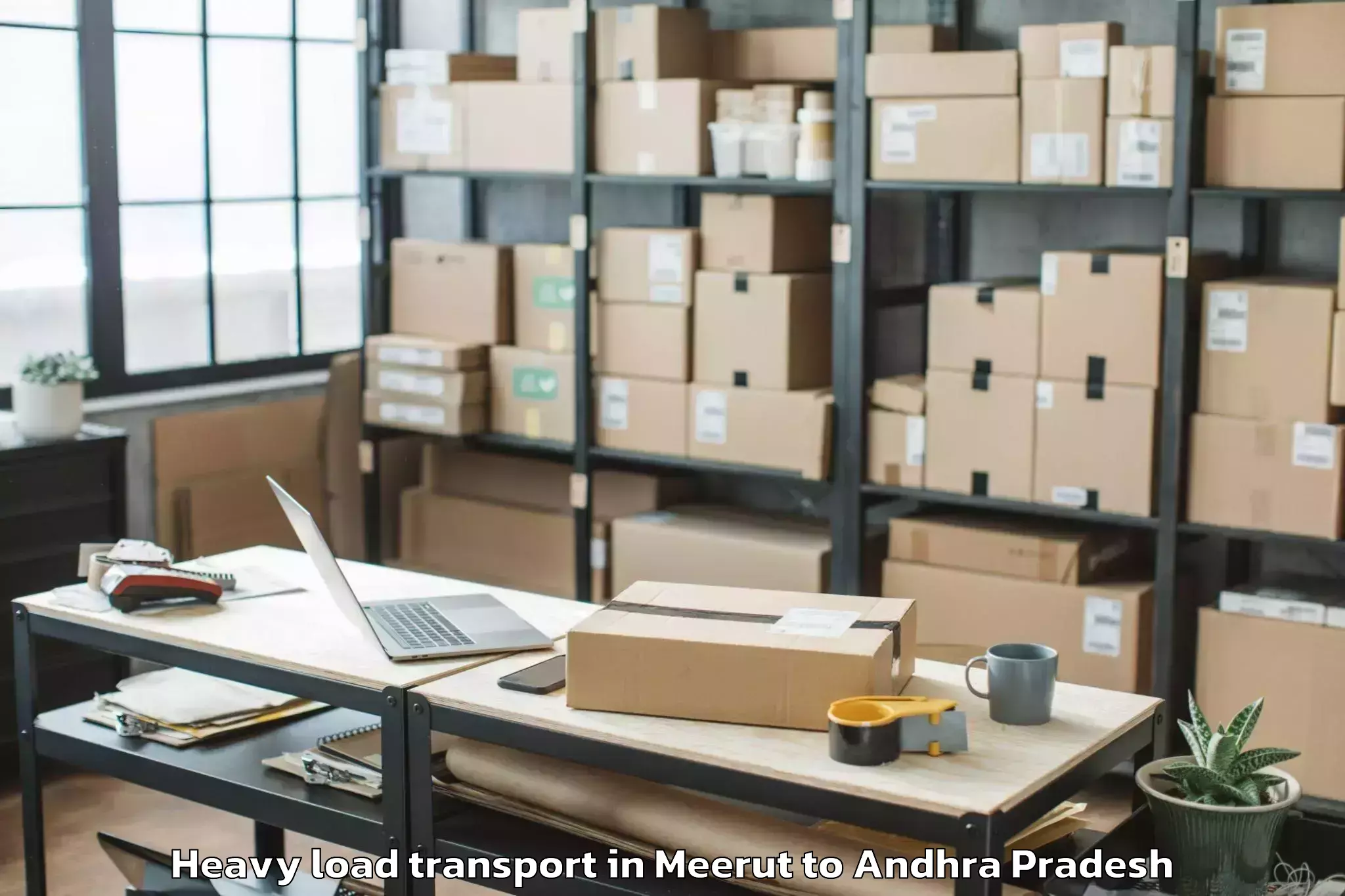 Book Meerut to Veligandla Heavy Load Transport Online